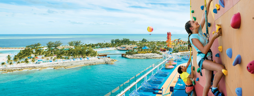 Escalade sur Royal Caribbean